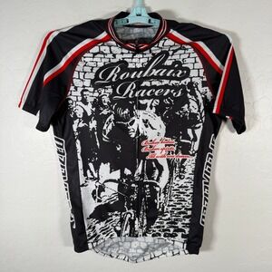 Specialized Cycling Jersey Mens Medium Black Roubaix Racers Graphic Bike Shirt